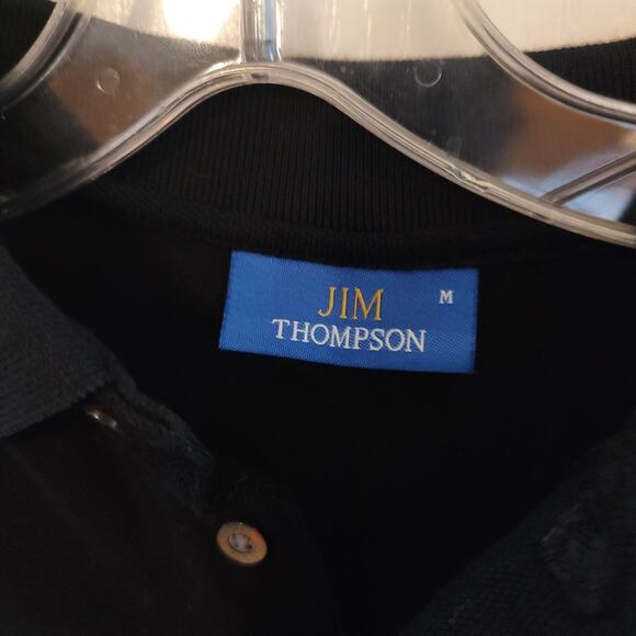 Jim Thompson Navy Polo Shirt Size M with Red Logo - Picture 3 of 7